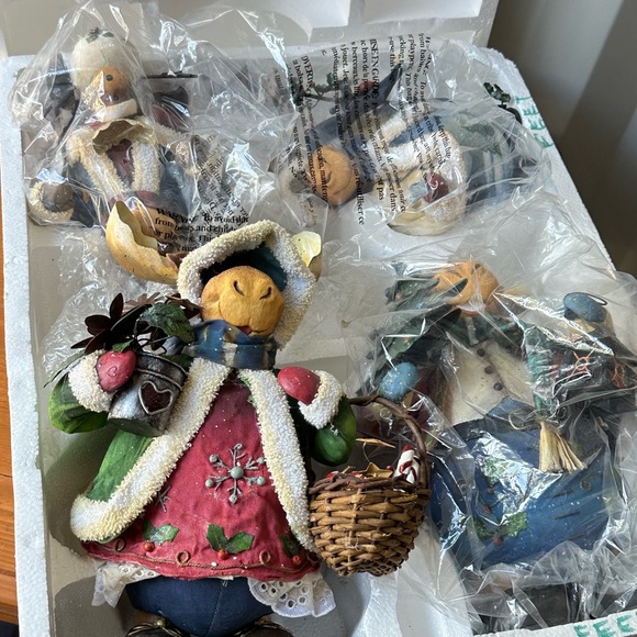 Christmas mache Moose figures family set - Picture 3 of 4